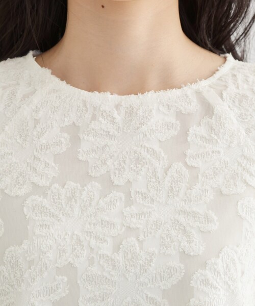 THE SHOP TK （ザ ショップ ティーケー ）の「【フォーマルにもカジュアルにも】花柄ジャカードブラウス（シャツ/ブラウス・レディース・オフホワイト・13/12）」の10枚目の写真