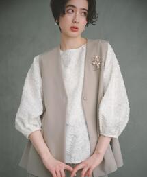 THE SHOP TK  | 【フォーマルにもカジュアルにも】花柄ジャカードブラウス(シャツ/ブラウス)