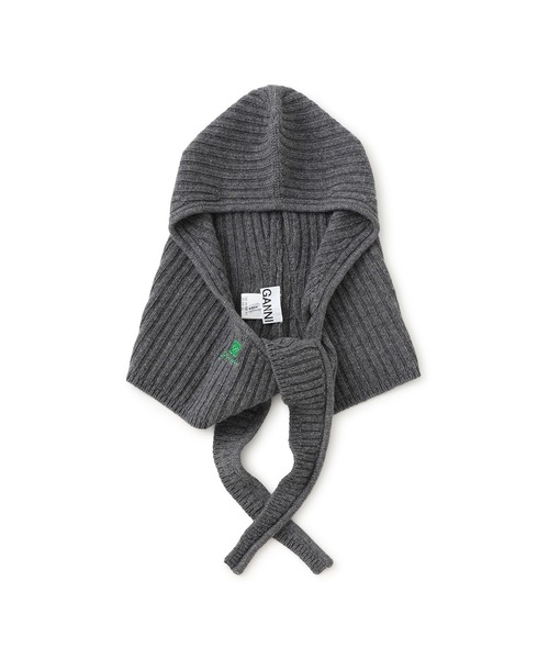 GANNI(ガニー)】Core Future Wool Knit Balaclava（ニットキャップ