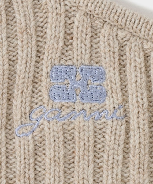 GANNI(ガニー)】Core Future Wool Knit Balaclava（ニットキャップ