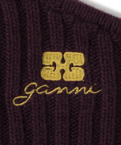 GANNI(ガニー)】Core Future Wool Knit Balaclava（ニットキャップ