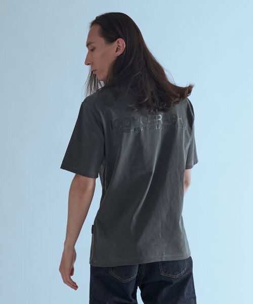 ICONOGRAPHY(アイコノグラフィー)の「PIGMENT PROTOTYPE BK(Tシャツ/カットソー・メンズ・ブラック・LARGE/MEDIUM)」の1枚目の写真