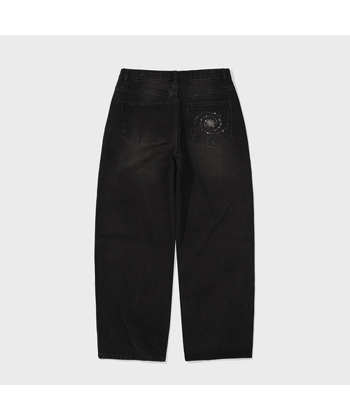 KANEITEI(カネイテイ)の「MILKYWAY WIDE DENIM PANTS (BLACK)(デニムパンツ・レディース・ブラック・MEDIUM/LARGE/X-LARGE)」の1枚目の写真