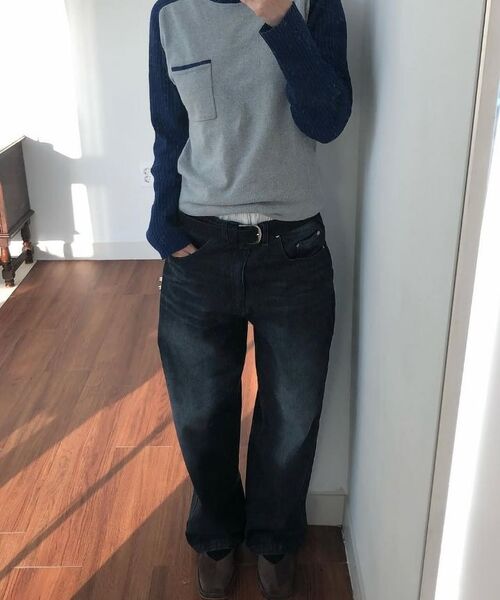 KANEITEI(カネイテイ)の「MILKYWAY WIDE DENIM PANTS (BLACK)(デニムパンツ・レディース・ブラック・MEDIUM/LARGE/X-LARGE)」の5枚目の写真