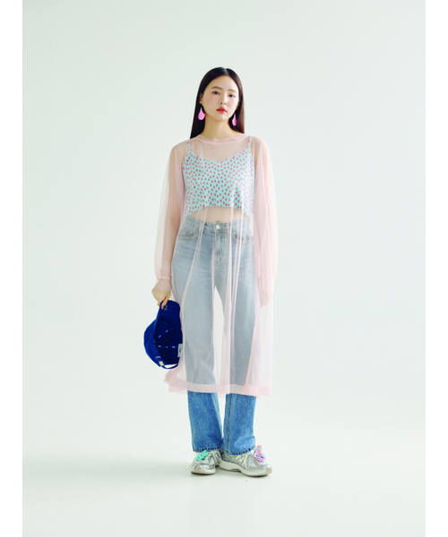 BOMNAL BOUTIQUE(ボムナルブティック)の「シースルーミディドレス_ピンク(ワンピース・レディース・その他・FREE)」の1枚目の写真