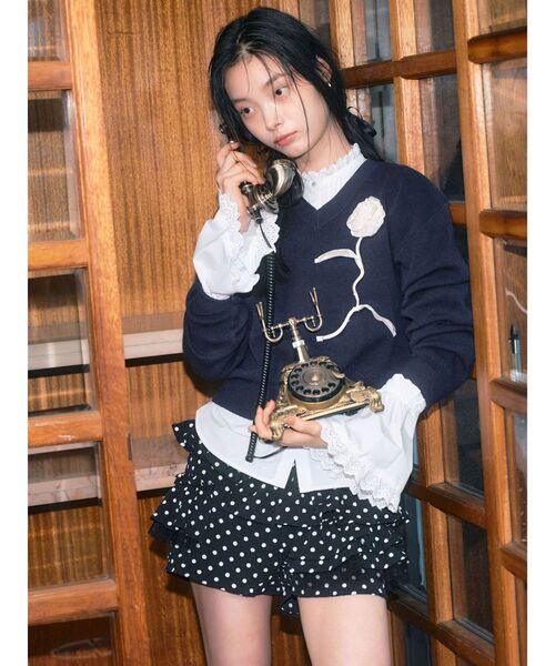 CALNAMUR(カルナムール)の「ドットティアードパンツ(その他パンツ・レディース・ホワイト/ブラック・SMALL/MEDIUM)」の18枚目の写真