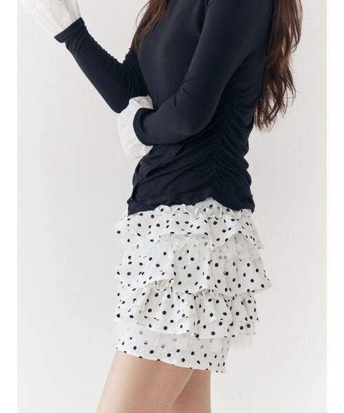 CALNAMUR(カルナムール)の「ドットティアードパンツ(その他パンツ・レディース・ホワイト/ブラック・SMALL/MEDIUM)」の7枚目の写真