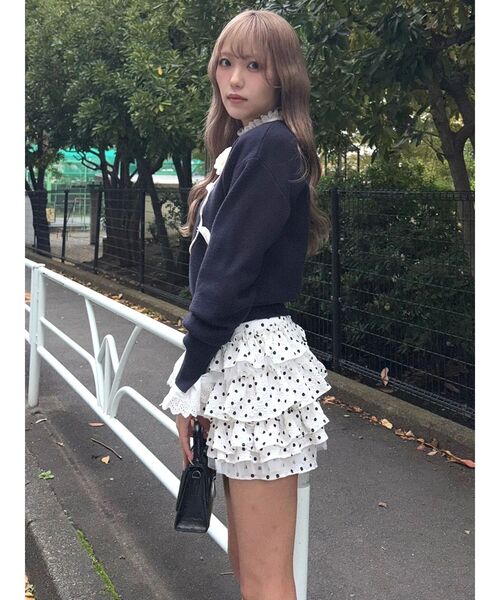 CALNAMUR(カルナムール)の「ドットティアードパンツ(その他パンツ・レディース・ホワイト/ブラック・SMALL/MEDIUM)」の9枚目の写真