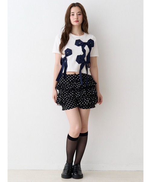 CALNAMUR(カルナムール)の「ドットティアードパンツ(その他パンツ・レディース・ホワイト/ブラック・SMALL/MEDIUM)」の8枚目の写真