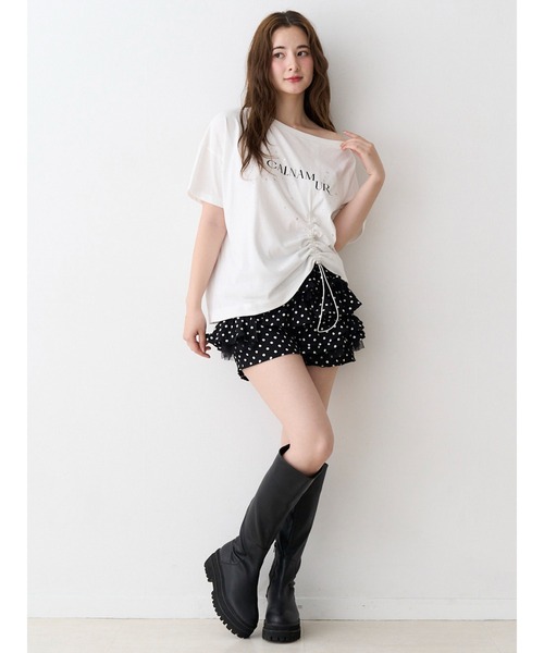 CALNAMUR(カルナムール)の「ドットティアードパンツ(その他パンツ・レディース・ホワイト/ブラック・SMALL/MEDIUM)」の16枚目の写真
