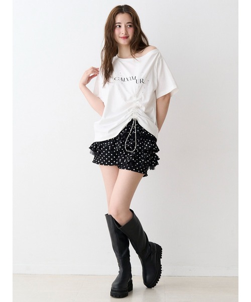 CALNAMUR(カルナムール)の「ドットティアードパンツ(その他パンツ・レディース・ホワイト/ブラック・SMALL/MEDIUM)」の17枚目の写真