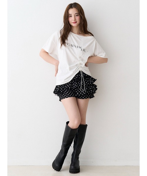 CALNAMUR(カルナムール)の「ドットティアードパンツ(その他パンツ・レディース・ホワイト/ブラック・SMALL/MEDIUM)」の13枚目の写真