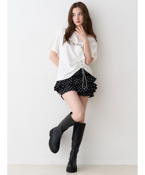 CALNAMUR(カルナムール)の「ドットティアードパンツ(その他パンツ・レディース・ホワイト/ブラック・SMALL/MEDIUM)」の14枚目の写真
