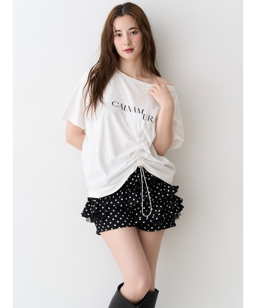 CALNAMUR(カルナムール)の「ドットティアードパンツ(その他パンツ・レディース・ホワイト/ブラック・SMALL/MEDIUM)」の12枚目の写真