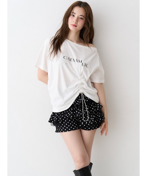 CALNAMUR(カルナムール)の「ドットティアードパンツ(その他パンツ・レディース・ホワイト/ブラック・SMALL/MEDIUM)」の15枚目の写真