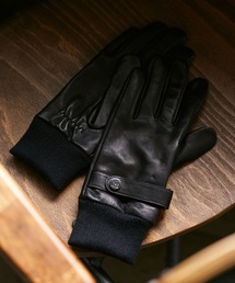 KATHARINE HAMNETT LONDON  | KATHARINE HAMNETT LONDON/キャサリンハムネットロンドン 本革レザーグローブベルト付き（タッチパネル対応）KHM-1015(手袋)