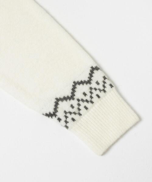 KBF（ケイビーエフ）の「ノルディックニット（ニット/セーター・レディース・ボルドー/グレー/アイボリー・ONE）」の5枚目の写真