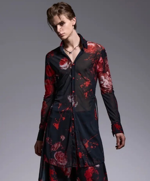 kiryuyrikキリュウキリュウ花柄シャツメッシュフローラ3.7万 kiryuyrik