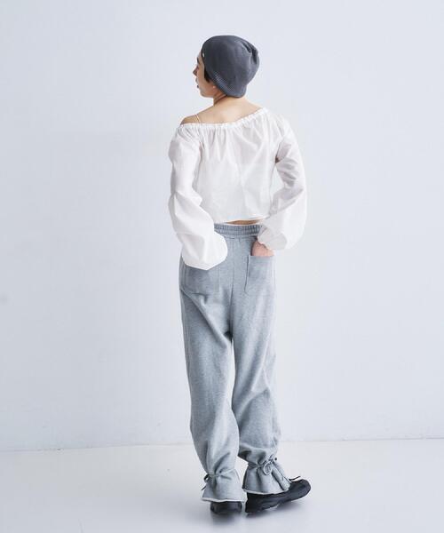 CODE A（コードエー）の「【Re】ribbon sweat pants（その他パンツ・レディース・ライトグレー/オフホワイト・34/38/36）」の18枚目の写真