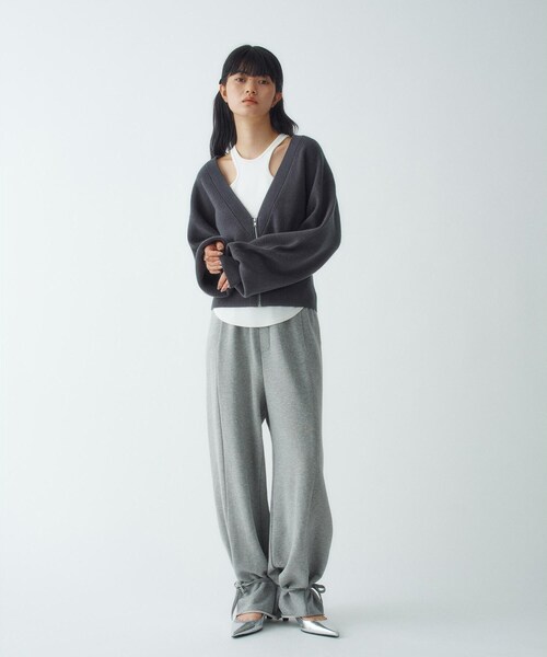 CODE A（コードエー）の「【Re】ribbon sweat pants（その他パンツ・レディース・ライトグレー/オフホワイト・34/38/36）」の17枚目の写真
