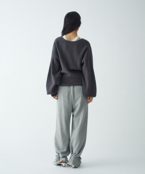 CODE A（コードエー）の「【Re】ribbon sweat pants（その他パンツ・レディース・ライトグレー/オフホワイト・34/38/36）」の16枚目の写真