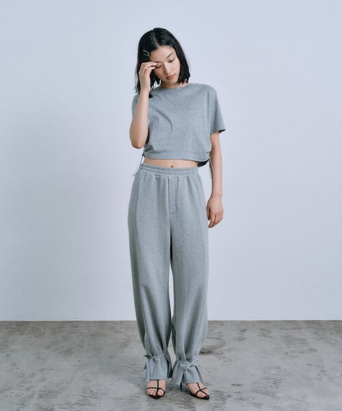 CODE A（コードエー）の「【Re】ribbon sweat pants（その他パンツ・レディース・ライトグレー/オフホワイト・34/38/36）」の12枚目の写真