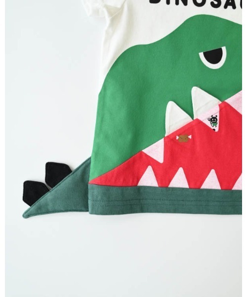 CHEEK ROOM(チークルーム)の「CHEEK ROOM/チークルーム 恐竜歯磨きTシャツ(Tシャツ/カットソー・キッズ・サックスブルー/ブラック/オフホワイト・120cm/110cm/100cm/90cm/130cm/80cm)」の4枚目の写真