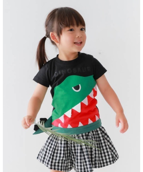 CHEEK ROOM(チークルーム)の「CHEEK ROOM/チークルーム 恐竜歯磨きTシャツ(Tシャツ/カットソー・キッズ・サックスブルー/ブラック/オフホワイト・120cm/110cm/100cm/90cm/130cm/80cm)」の22枚目の写真