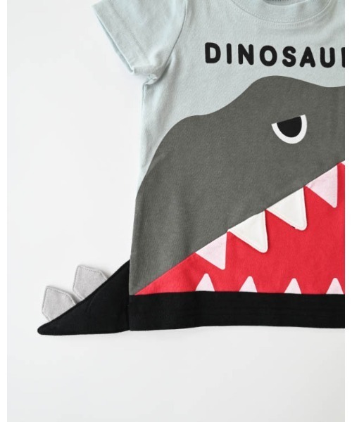CHEEK ROOM(チークルーム)の「CHEEK ROOM/チークルーム 恐竜歯磨きTシャツ(Tシャツ/カットソー・キッズ・サックスブルー/ブラック/オフホワイト・120cm/110cm/100cm/90cm/130cm/80cm)」の6枚目の写真