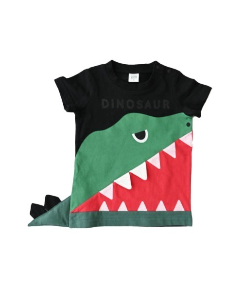 CHEEK ROOM(チークルーム)の「CHEEK ROOM/チークルーム 恐竜歯磨きTシャツ(Tシャツ/カットソー・キッズ・サックスブルー/ブラック/オフホワイト・120cm/110cm/100cm/90cm/130cm/80cm)」の8枚目の写真