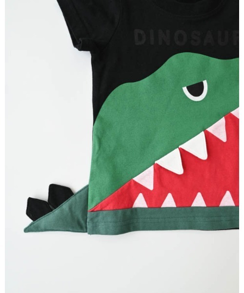CHEEK ROOM(チークルーム)の「CHEEK ROOM/チークルーム 恐竜歯磨きTシャツ(Tシャツ/カットソー・キッズ・サックスブルー/ブラック/オフホワイト・120cm/110cm/100cm/90cm/130cm/80cm)」の9枚目の写真