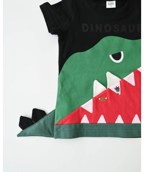 CHEEK ROOM(チークルーム)の「CHEEK ROOM/チークルーム 恐竜歯磨きTシャツ(Tシャツ/カットソー・キッズ・サックスブルー/ブラック/オフホワイト・120cm/110cm/100cm/90cm/130cm/80cm)」の10枚目の写真