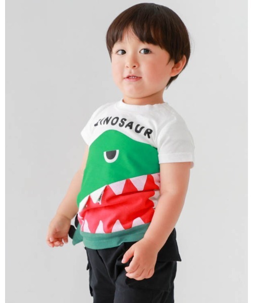 CHEEK ROOM(チークルーム)の「CHEEK ROOM/チークルーム 恐竜歯磨きTシャツ(Tシャツ/カットソー・キッズ・サックスブルー/ブラック/オフホワイト・120cm/110cm/100cm/90cm/130cm/80cm)」の16枚目の写真