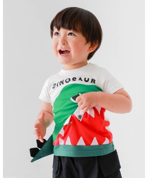 CHEEK ROOM(チークルーム)の「CHEEK ROOM/チークルーム 恐竜歯磨きTシャツ(Tシャツ/カットソー・キッズ・サックスブルー/ブラック/オフホワイト・120cm/110cm/100cm/90cm/130cm/80cm)」の17枚目の写真