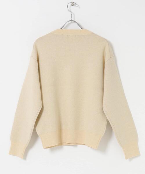 URBAN RESEARCH DOORS（アーバンリサーチドアーズ）の「ロゴソフトニットプルオーバー| 大人カジュアル/ロゴニット/ジャガード/冬（ニット/セーター・レディース・ネイビー/チャコールグレー/ライトベージュ・FREE）」の12枚目の写真