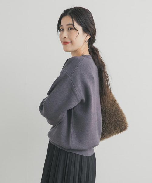 URBAN RESEARCH DOORS（アーバンリサーチドアーズ）の「ロゴソフトニットプルオーバー| 大人カジュアル/ロゴニット/ジャガード/冬（ニット/セーター・レディース・ネイビー/チャコールグレー/ライトベージュ・FREE）」の19枚目の写真