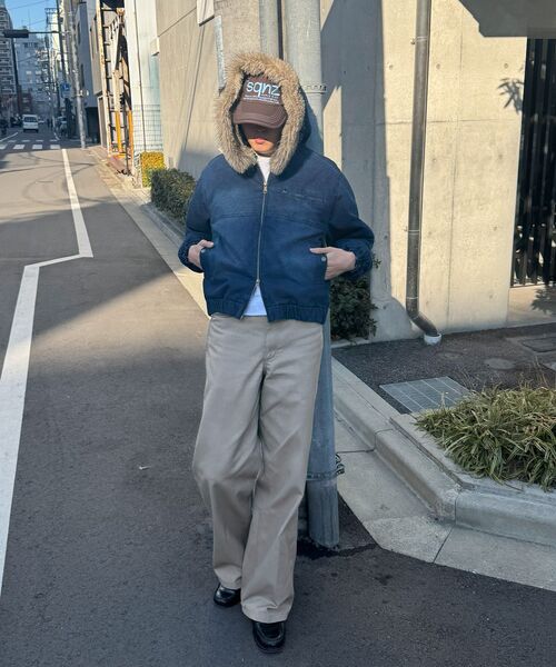 SEQUENZ(シークエンズ)の「フェイクファー / 中綿デニムフーディジャケット / FUR DENIM HOODIEJKT(その他アウター・メンズ・ネイビー/ブラック/ブルー・MEDIUM/LARGE)」の6枚目の写真