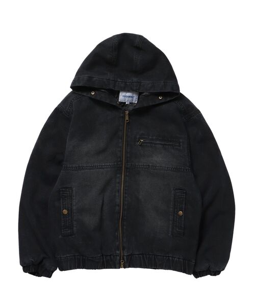 ジャケット・アウター suede fabric denim jacket SEQUENZ（シークエンズ）】FUR DENIM HOODIE JKT / デニム ジャケット