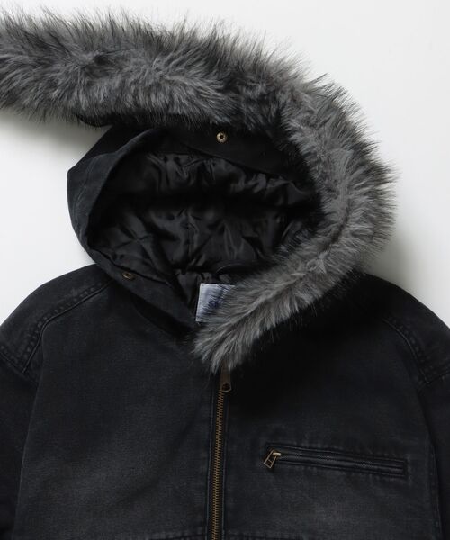 SEQUENZ(シークエンズ)の「フェイクファー / 中綿デニムフーディジャケット / FUR DENIM HOODIEJKT(その他アウター・メンズ・ネイビー/ブラック/ブルー・MEDIUM/LARGE)」の11枚目の写真