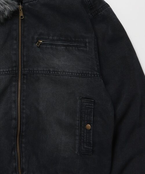 SEQUENZ(シークエンズ)の「フェイクファー / 中綿デニムフーディジャケット / FUR DENIM HOODIEJKT(その他アウター・メンズ・ネイビー/ブラック/ブルー・MEDIUM/LARGE)」の13枚目の写真