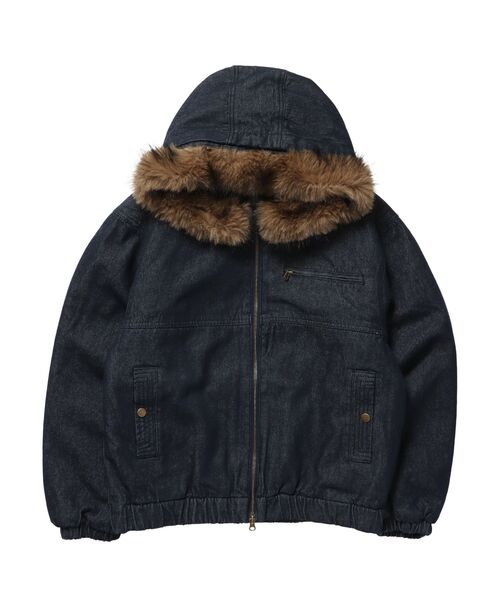 SEQUENZ(シークエンズ)の「フェイクファー / 中綿デニムフーディジャケット / FUR DENIM HOODIEJKT(その他アウター・メンズ・ネイビー/ブラック/ブルー・MEDIUM/LARGE)」の16枚目の写真