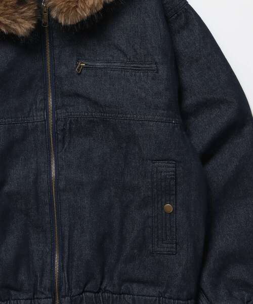SEQUENZ(シークエンズ)の「フェイクファー / 中綿デニムフーディジャケット / FUR DENIM HOODIEJKT(その他アウター・メンズ・ネイビー/ブラック/ブルー・MEDIUM/LARGE)」の21枚目の写真