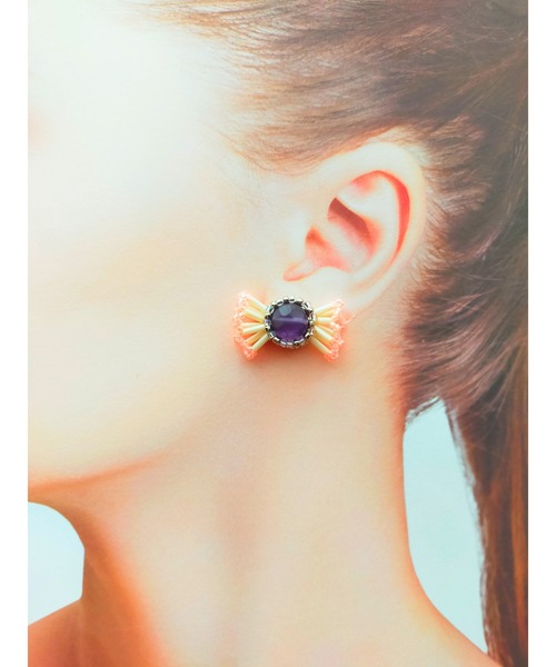 tone（トーン）の「【七音】天然石のキャンディピアス(MA)（ピアス（両耳用）・レディース・ライトブルー/ピンク/パープル・FREE）」の12枚目の写真