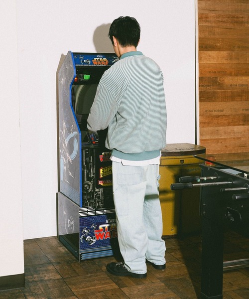 niko and...（ニコアンド）の「裏毛ボーダーポロ（ポロシャツ・メンズ・ブラック/ネイビー/ライトグリーン・MEDIUM/LARGE）」の11枚目の写真