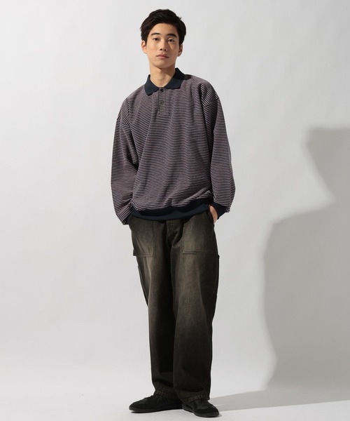 服*す様 BOTTER ボッター　裏毛ボーダーポロシャツ niko and（ニコアンド）の「裏毛ボーダーポロ（ポロシャツ）」 - WEAR