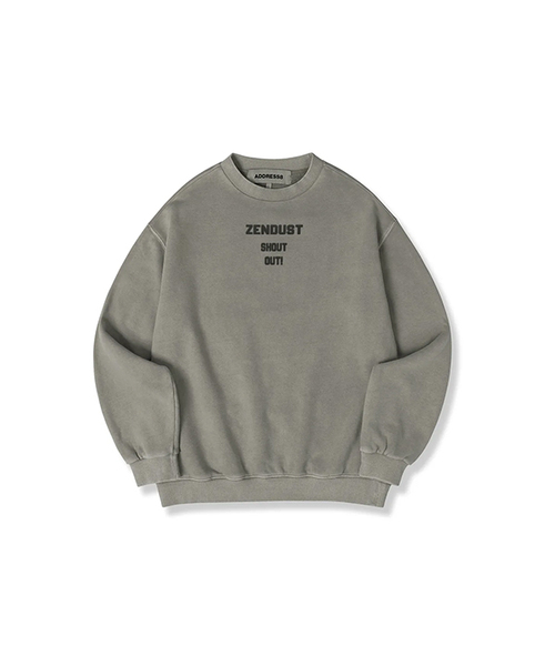 ZENDUST(ジェンダスト)の「Leca Sweat shirt - 6COL(スウェット・レディース・ブラックミックス/ライトカーキ/ブラック/ライトピンク/アッシュグレー/チェリーピンク・MEDIUM/LARGE/SMALL)」の4枚目の写真