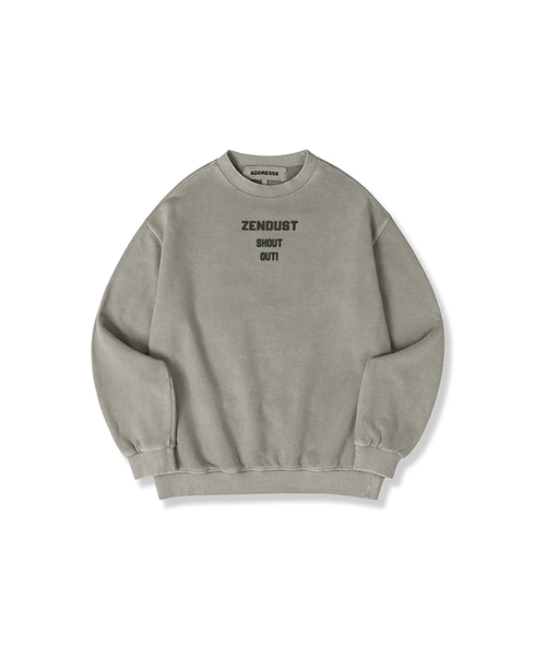 ZENDUST(ジェンダスト)の「Leca Sweat shirt - 6COL(スウェット・レディース・ブラックミックス/ライトカーキ/ブラック/ライトピンク/アッシュグレー/チェリーピンク・MEDIUM/LARGE/SMALL)」の1枚目の写真