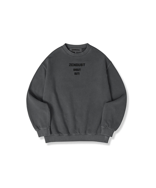 ZENDUST(ジェンダスト)の「Leca Sweat shirt - 6COL(スウェット・レディース・ブラックミックス/ライトカーキ/ブラック/ライトピンク/アッシュグレー/チェリーピンク・MEDIUM/LARGE/SMALL)」の2枚目の写真