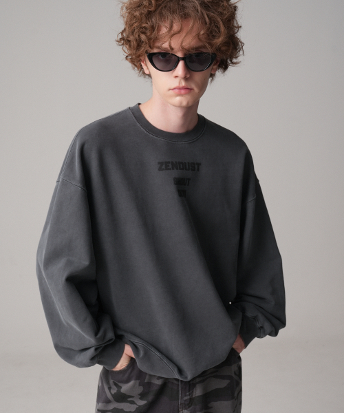 ZENDUST(ジェンダスト)の「Leca Sweat shirt - 6COL(スウェット・レディース・ブラックミックス/ライトカーキ/ブラック/ライトピンク/アッシュグレー/チェリーピンク・MEDIUM/LARGE/SMALL)」の8枚目の写真
