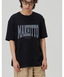 [NAME LOGO] CREW NECK TEE_BLACK